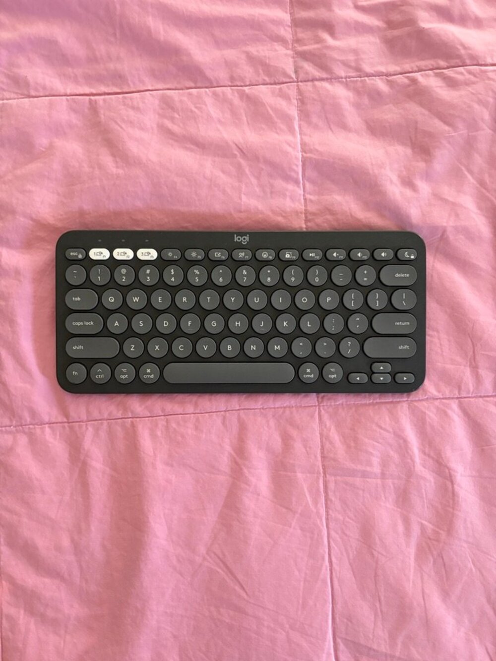 Logitech Pebble Keys 2 K380s for Mac Bluetooth Wireless Keyboard Black